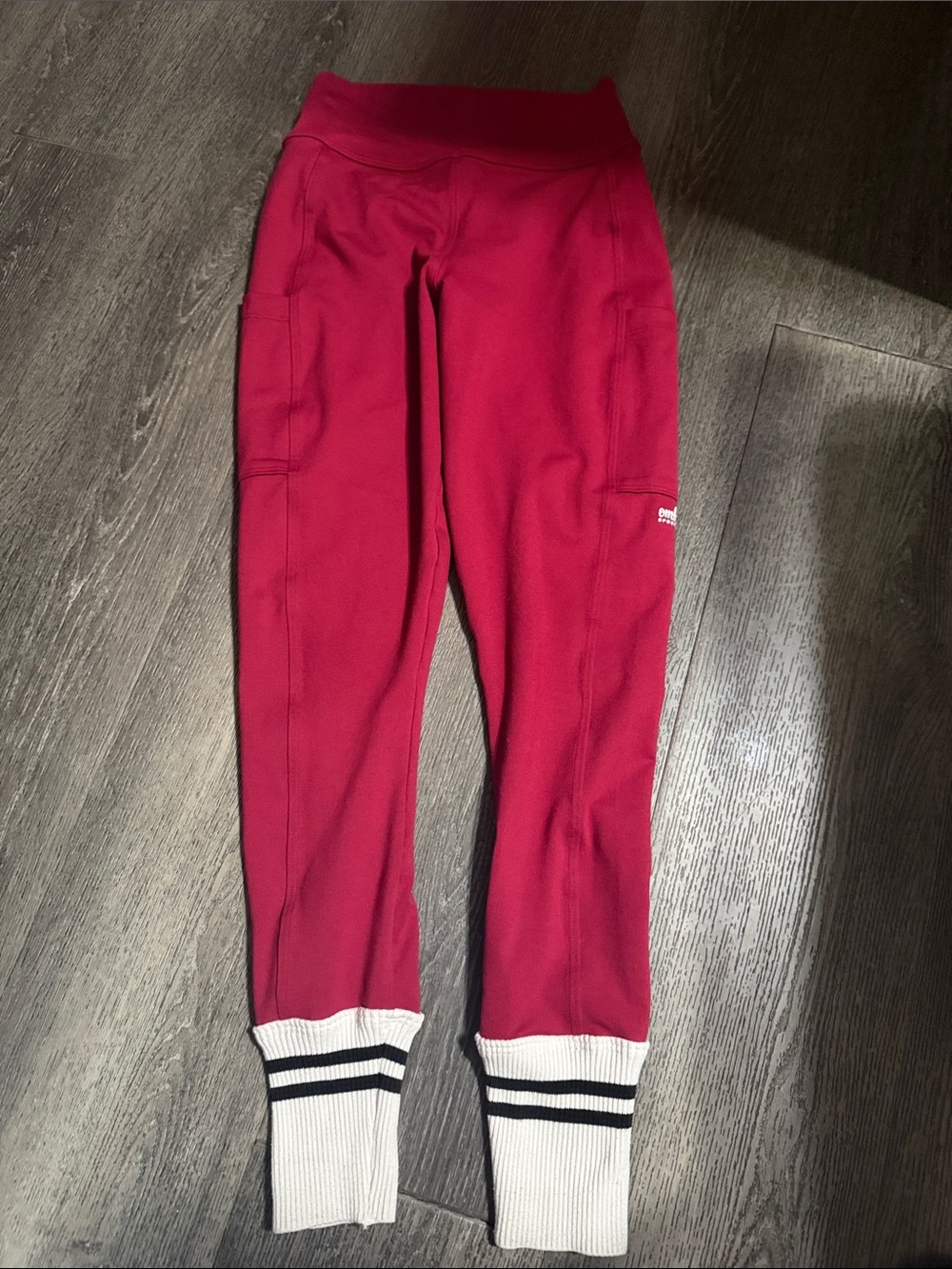 Bombshell sportswear dark red Jogger Bottoms with Contrast Rib Cuffs